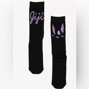 Men’s Studio Ghibli Kiki's Delivery Service Jiji Fuzzy Name Crew Socks